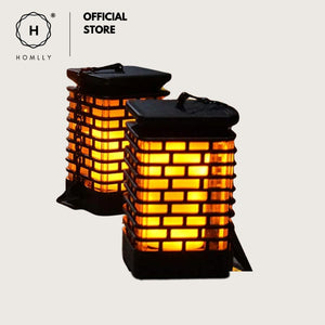 Homlly Outdoor Solar Lantern Lamp (Real Flame mode)