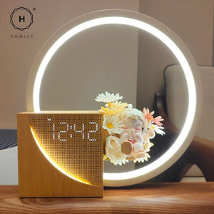 Homlly Sunrise Digital Alarm Clock with Relaxation Music, Warm Night Light & USB Charger