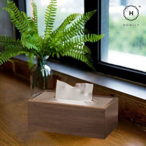 Homlly Wooden Mesh Tissue Box