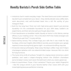 Homlly Barista’s Perch Side Coffee Table