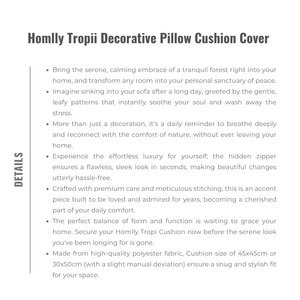 Homlly Tropii Decorative Pillow Cushion Cover