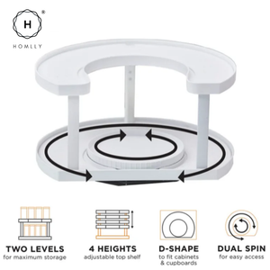 Homlly Spice Spinner Organizer Turntable Rack