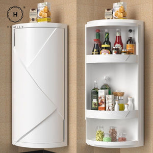 Homlly Revolving Corner Storage Shelves