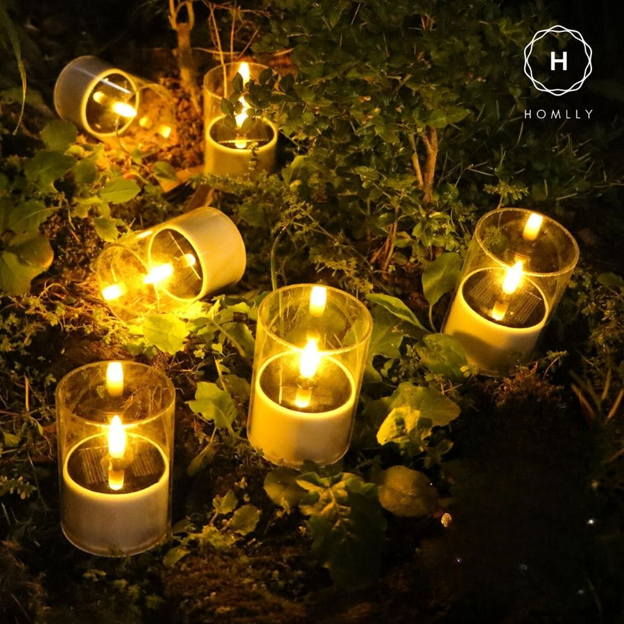 Homlly Solar Candle Tea Light Waterproof (6pcs)