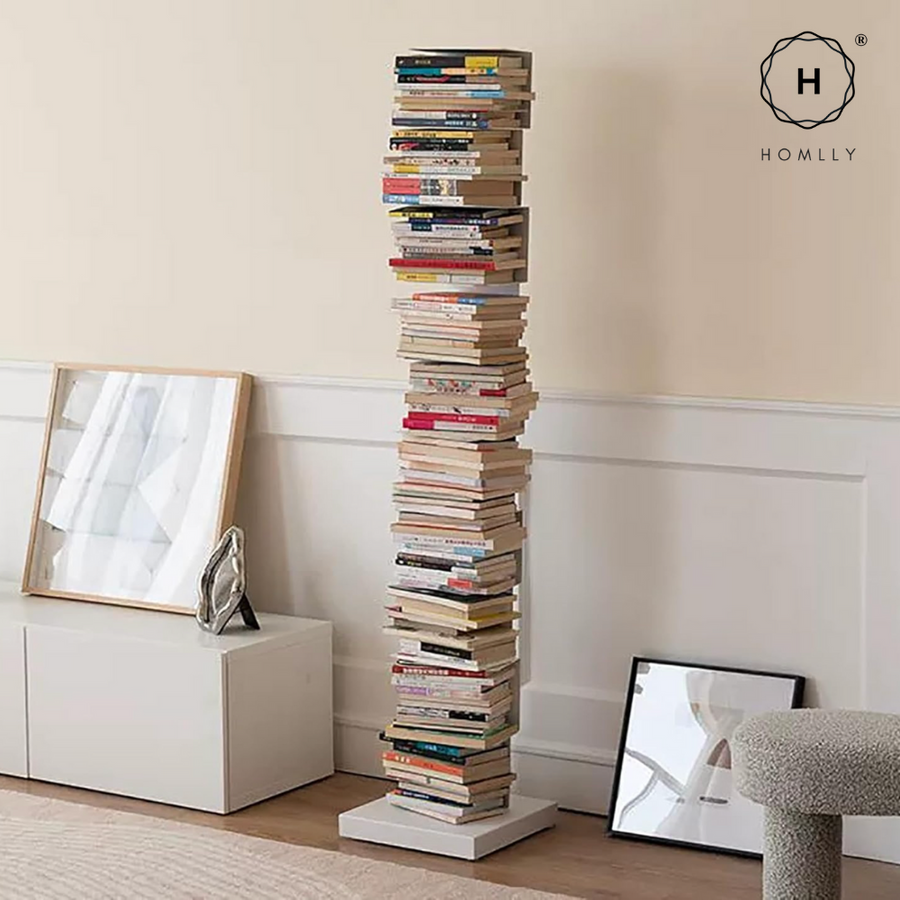 Homlly Sedii Invisible Vertical Standing Tower Rack Book Shelf