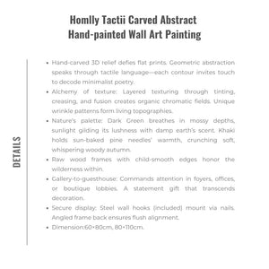 Homlly Tactii Carved Abstract Hand-painted Wall Art Painting