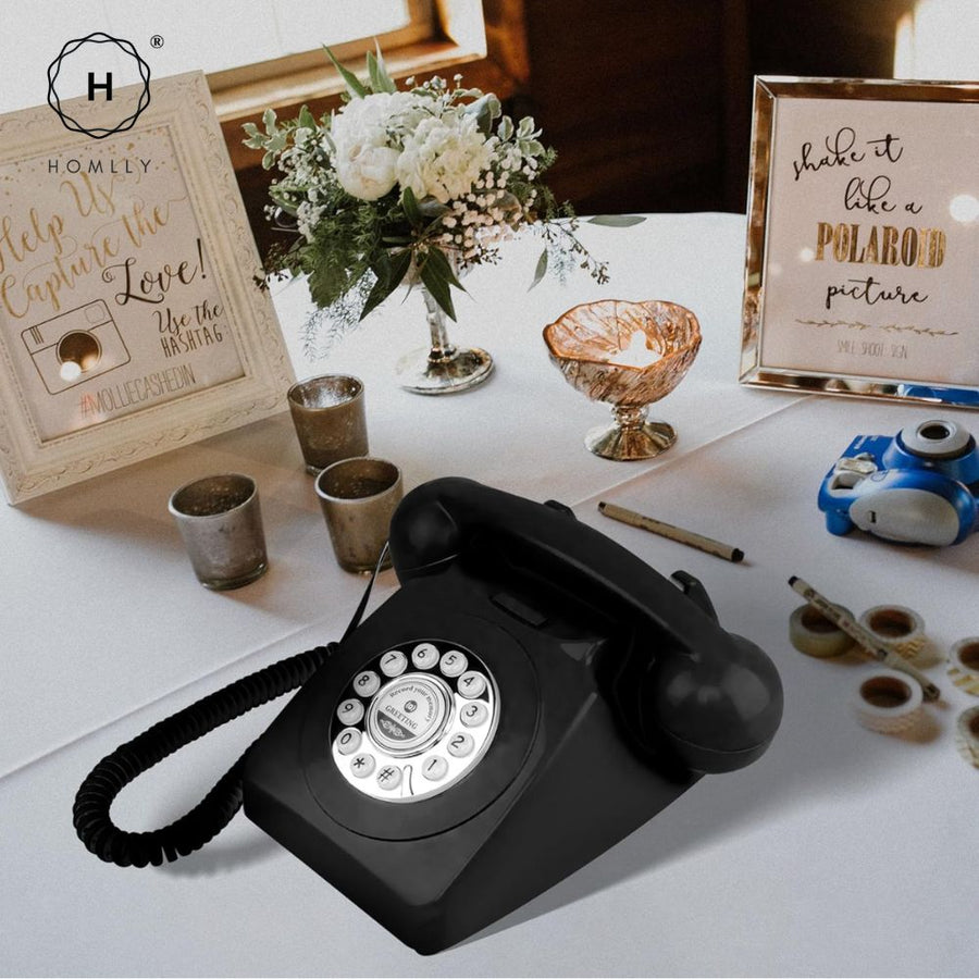 Homlly Retro Phone Recorder: Audio Guest Book Recorder for Parties and Weddings