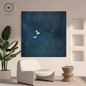 Homlly Dual Bird Crane Wall Painting