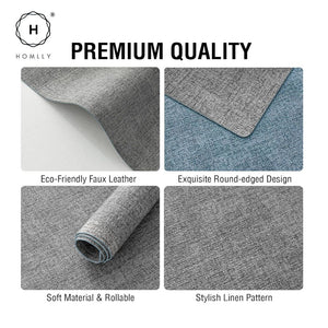 Homlly Monii Double Color Leather Waterproof Heat Resistance Table Placemats