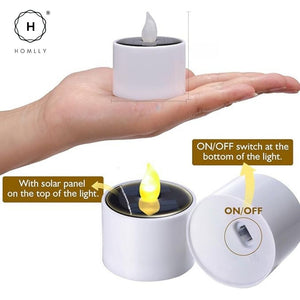 Homlly Solar Candle Tea Light Waterproof (6pcs)