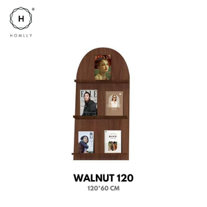 Homlly Nuii Mid-Century Solid Wood Standing Magazine Display Rack