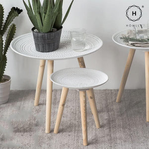 Homlly Bosca 3 legged Coffee Round Side Table