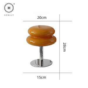 Homlly Mid Century Macaron Glass Table Lamp