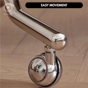 Homlly Unii Hanging Clothes Stainless Steel Rack Cart with Storage on wheels