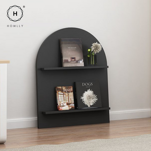 Homlly Nuii Mid-Century Solid Wood Standing Magazine Display Rack