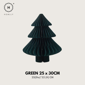 Homlly Paper Christmas Tree Table Hanging Decor Decoration Set