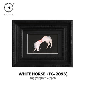 Homlly Minimalist European Vintage Black Framed Decorative Art Painting (40x35cm)
