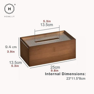 Homlly Wooden Mesh Tissue Box