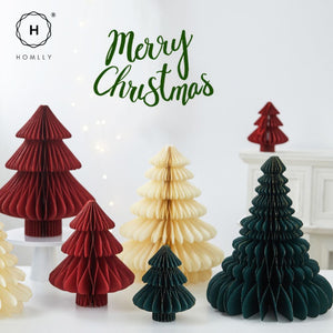 Homlly Paper Christmas Tree Table Hanging Decor Decoration Set