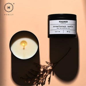 Homlly Khanid Collection Soy Wax Aroma Candles Black Travel Tin (80g)