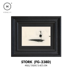 Homlly Minimalist European Vintage Black Framed Decorative Art Painting (40x35cm)