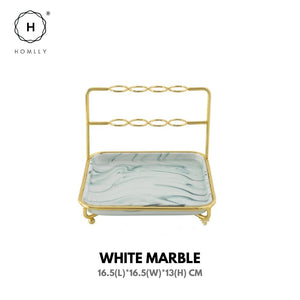 Homlly Marble Jewelry Cosmetic Organizer Display Stand