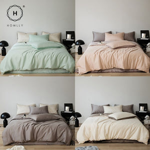 Homlly Jongii Tencel Cover Pillow Case Bedding Set (3/4pcs)