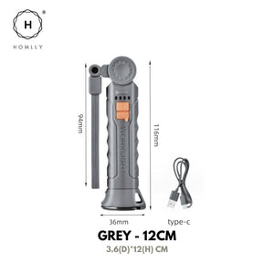Homlly Portable Magnetic Rechargeable LED Flash Light Torch Lamp with 360 Degrees Rotate