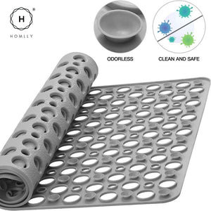 Homlly TPE Non slip Shower Bath Tub Mat with Hundreds Drainage Holes and Suction Cups