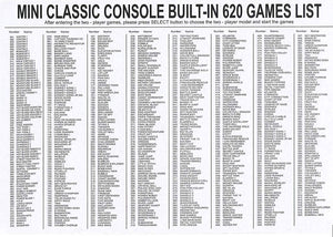Homlly Classic Retro Built-in 620 TV game console