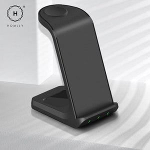 Homlly 3 in 1 Wireless Charger Dock Stand for Apple Watch Airpod Qi enabled Smartphone