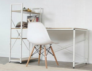 Grande Desk With 4-tier Shelf - Homlly