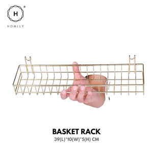Homlly Keii Gold Wire Hanging Basket Rack