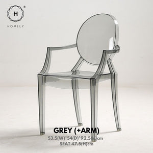 Homlly Chair Modern Acrylic Stacking Kitchen Dining Room Chair
