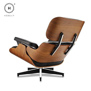 Homlly Mid Century Chaise Lounge Chair and Ottoman