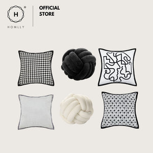 Homlly Houndstooth Decorative Pillow Cushion Covers (Set B)