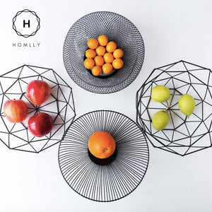Homlly Black Metal Wire Fruit Storage Basket - Homlly