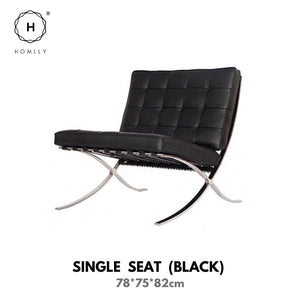 Homlly Barcelona Chair Single Double Ottoman