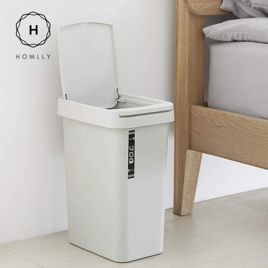 Homlly Rubbish Trash Bin with Lid (12L)