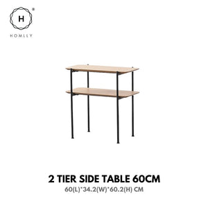 Homlly Muiio Mid-Century Modern Living Room Coffee TV Open Shelve Table