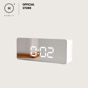 Homlly Bedside Large Digit LED Mirror Alarm Clock