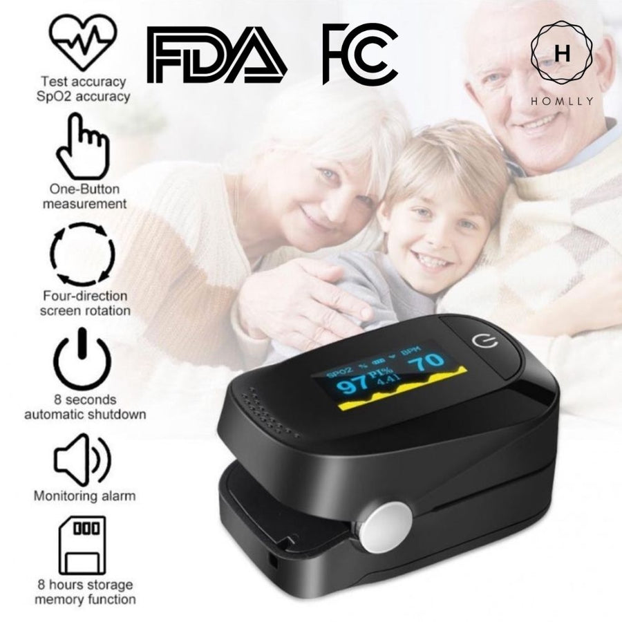 Homlly Fingertip Pulse Oximeter (FDA Approved OLED Display)