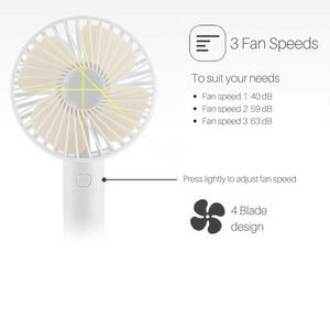 Mini Handheld Fan (Multi Colors) 1200mAh
