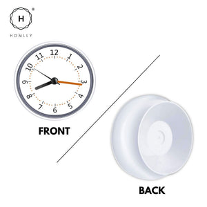 Homlly Waterproof Bathroom Kitchen Suction Dial Clock