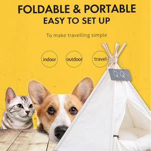 Homlly Kela Pet Teepee Dog (Puppy) & Cat Bed Tent
