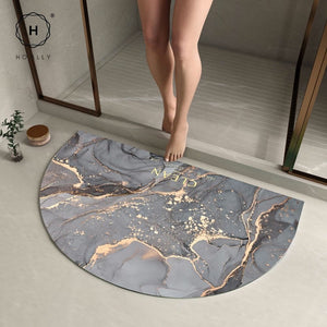Homlly Marble Design Super Absorbent Diatomite Bathroom Kitchen Mat