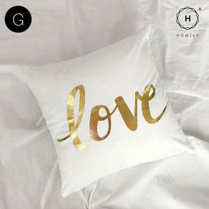 Homlly Keii Gold Cushion Cover