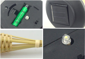 Gardi Bamboo Solar LED Flame Torch Light - Homlly