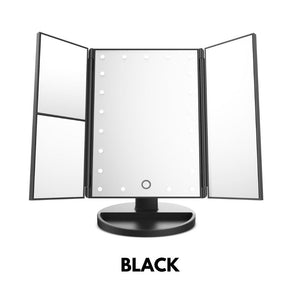 Homlly Makeup TRIFOLD Mirror LED Lights 1X 2X 3X Magnification