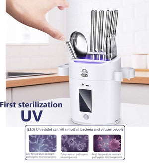 Homlly UV Disinfection Sterilizing Cutlery Container Box